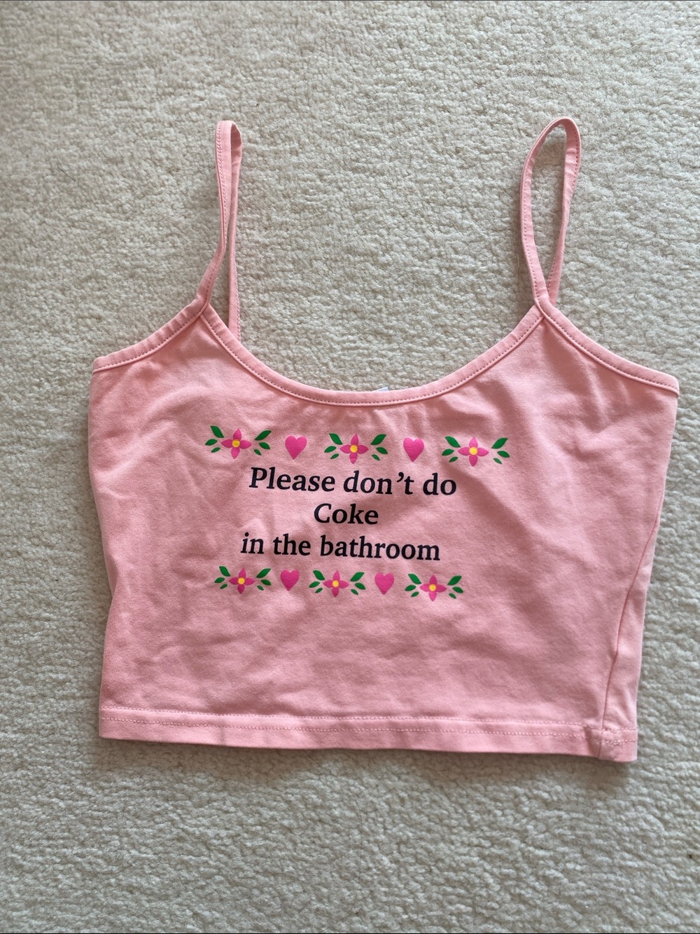 Pink Funny Graphic Tank Top